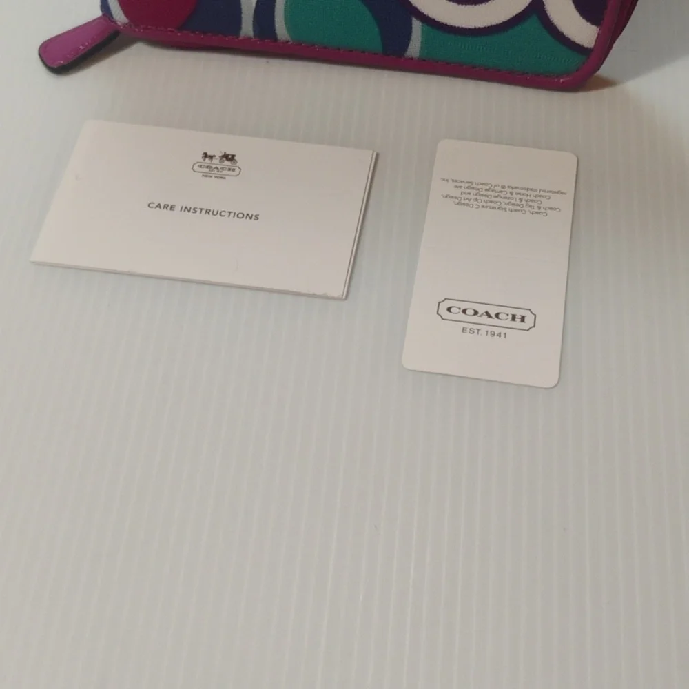 Coach Multicolor Graphic Logo Zip Phone Case - Purple, Teal, Yellow, Pink